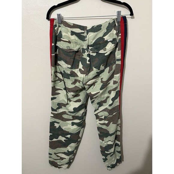 Mother‎ Pants Green The No Zip Misfit Double Time Camouflage Side Stripe Size 26 - Picture 4 of 13